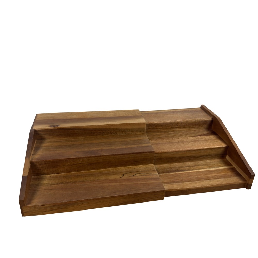 Threshold Expandable Acacia Wood 3 Tier Spice Rack Organizer Brown